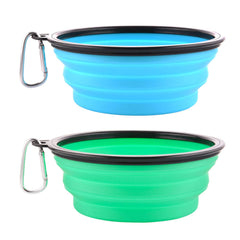 Guardians gamelles pliables en ensemble bleu clair et vert clair, parfaites pour les voyages.