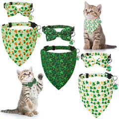 Guiqulai collier Saint-Patrick pour chat avec cloche, idéal pour repérer votre compagnon.