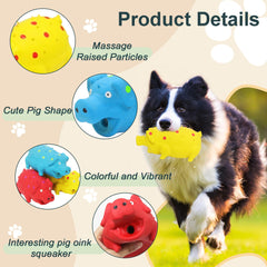 Guiwawa cochon-siffleur bleu, jouet durable pour chien et amusement prolongé.