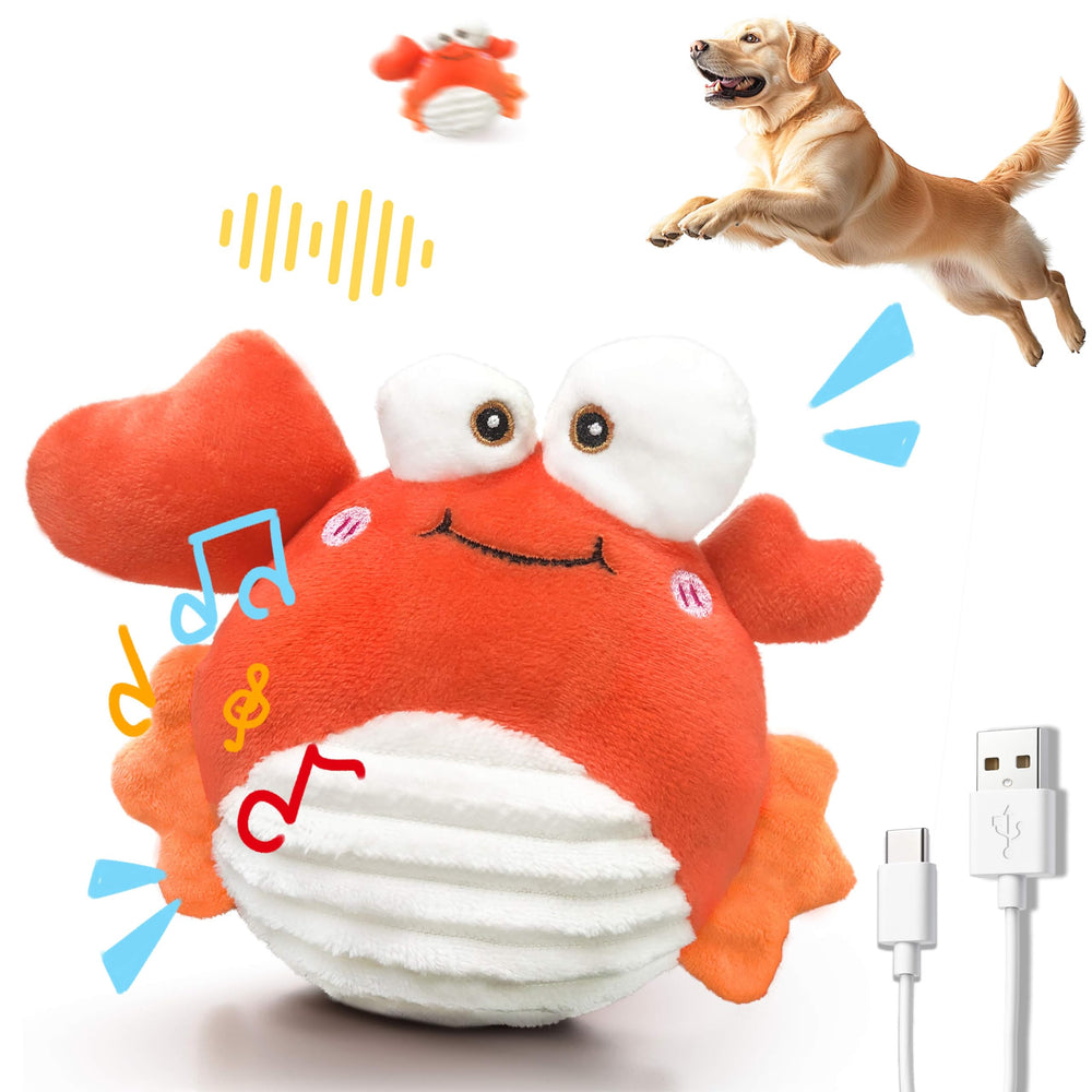 GUKCO Crab : jouet crabe interactif pour chien stimulant le jeu autonome.