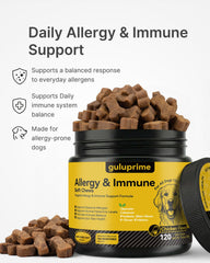 Guluprime pour chien, peau-poil-confort gommes: soutien intérieur pour la peau et le pelage.