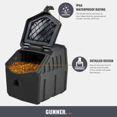 GUNNER boîte alimentation chien fabriquée aux États-Unis, qualité et savoir-faire locaux