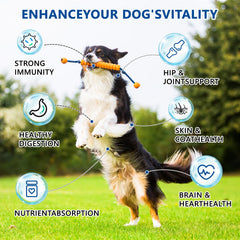 Friandises GuruAmi pour chien en forme d’os, faciles à mâcher.