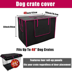 Guwamy stores enroulables: cage chien 48 pouces, lumière réduite et repos.