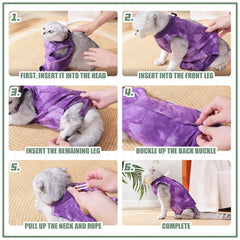 GCVOPTON fermeture Velcro arrière, mise en place rapide sur le chat.