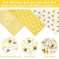 Bandanas Haakong motifs floraux, style printanier chic pour votre chien.