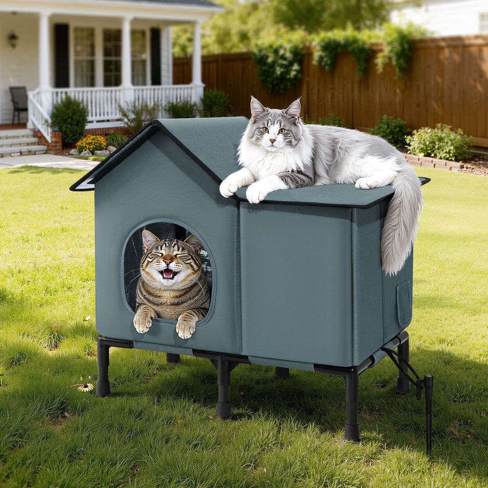 Habutway maison-chat-exterieure-chauffee : refuge confortable pour chats dehors.