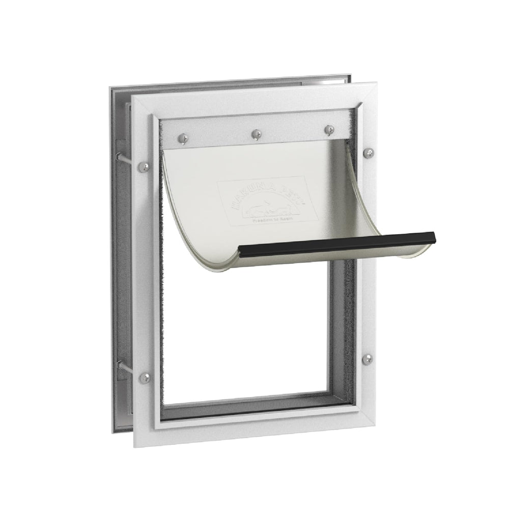 Porte Hakuna Pets Deluxe en aluminium avec cadre robuste pour intérieur et extérieur.