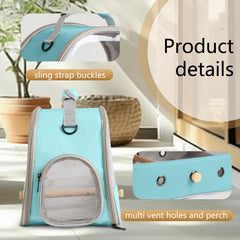 Halinfer cage voyage oiseau bretelle reglable pour port confortable