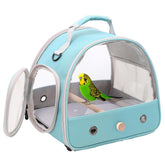 Halinfer cage voyage oiseau avec fenetres transparentes offrant une vue dégagée pendant le déplacement
