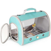 Halinfer porte-oiseau portable avec fenêtres avant pour une vue claire pendant le trajet.