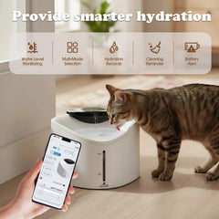 HALKYDY fontaine chat fonctionnant tranquillement pour le repos.
