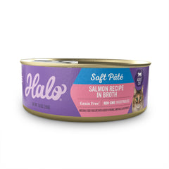 Halo chat saumon-stew – boîte 5,5 oz, texture riche et hydratation naturelle.