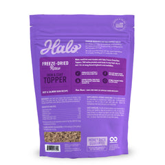 Halo chien mange garniture lyophilisée, goût appétissant et énergie lors des repas.