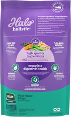 Halo Holistic Vegan ingrédients kelp visibles; mise en avant des vitamines et minéraux.