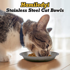 Hamiledyi plat peu profond pour chat, soulage les moustaches pendant les repas.