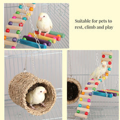 Hamiledyi hamac tissé main pour cage hamster, offre un coin repos douillet