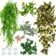 Hamiledyi plantes terrarium grandes feuilles suspendues style A pour créer un recoin naturel