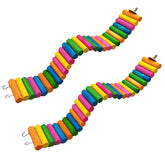 Hamiledyi pont coloré en bois pour petits animaux, favorise détente et exploration.
