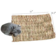 Hamiledyi tapis herbe tissé – aire de repos naturelle dans la cage.