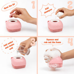 HamInWay distributeur-shampoing intégré pour une mousse facile lors du bain.