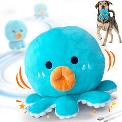 Jouet Hanarook Octopus vu de face, prêt à divertir et captiver votre chien.