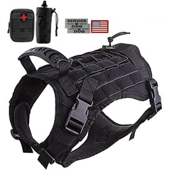 Hanshengday gilet tactique chien avec poches detachables, pratique en randonnée.