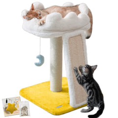 Happi N Pets Arbre Chat Nuage Tour Perche : espace sûr pour gratter et se percher.
