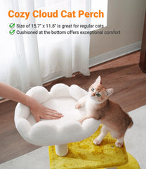 Happi N Pets perchoir-curvé doux, favorise les siestes et l’observation.