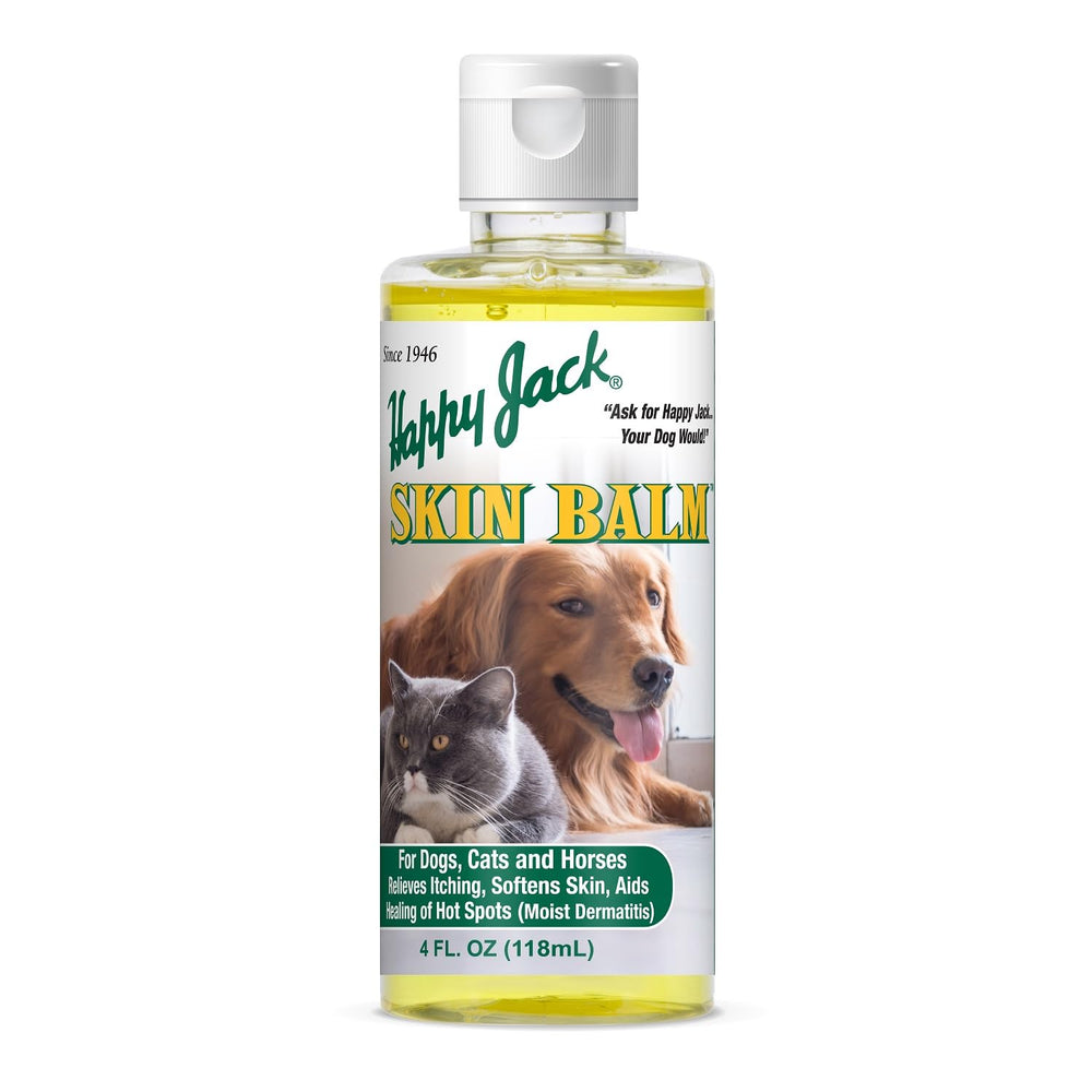 Happy Jack Skin Balm, flacon prêt à l'emploi, soulage rapidement les démangeaisons.
