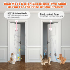 HAPPYCODE appât électrique, rotation à 360°, divertissement actif pour chat.