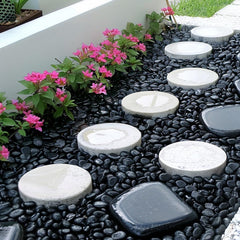 HappyFiller cailloux noirs polis pour aquarium, décor naturel et fond stable.