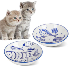 Bols HAPPY KIT pour chat, larges et peu profonds, parfaits pour repas quotidiens et moustaches confortables.