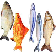 Jouet poisson réaliste HAPY SHOP, peluche douce pour encourager le jeu.