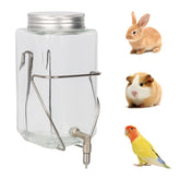 HardcorePet bouteille eau lapin : bocal transparent facilitant le contrôle de l'eau.