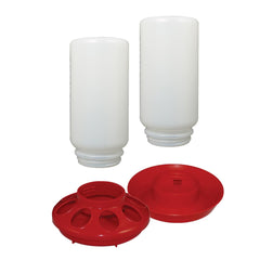 Abreuvoir poulet Harris Farms avec base visser, accès pratique à l'eau.