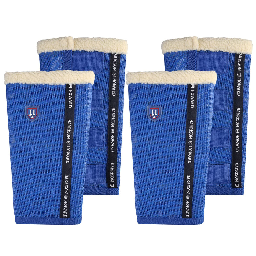 Bottes antimouches Harrison Howard bleu signature pour cheval, confort et protection UV.