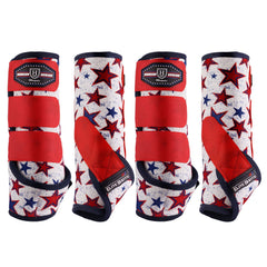 Bottes de sport Harrison Howard front absorbantes: protection anti-choc et soutien pour les jarrets du cheval.