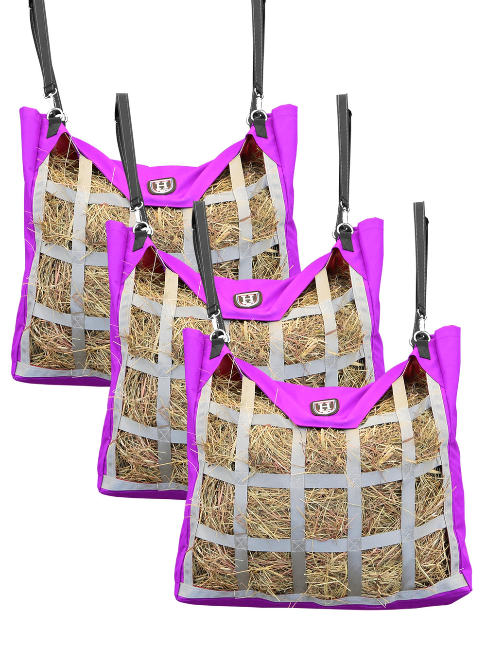 Sac à foin Harrison Howard, face lente avant, couleur violet, pour alimentation contrôlée.
