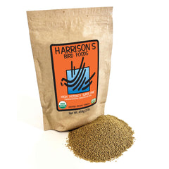 Harrison's Bird Foods Haute Puissance emballage pratique pour petits oiseaux.