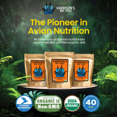 Harrison's Bird Foods met en avant les oméga-3 et oméga-6 dans la recette.