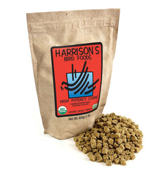 Harrison's Bird Foods – Emballage du produit montrant une nutrition organique fiable pour oiseaux.