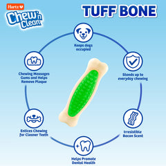 Hartz Chew N Clean Tuff Bone XL – texture multi-texturée qui stimule les gencives et la mastication