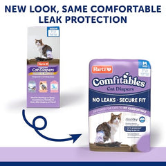 Hartz Comfitables Cat Diapers design rose, maintien fiable pendant les trajets