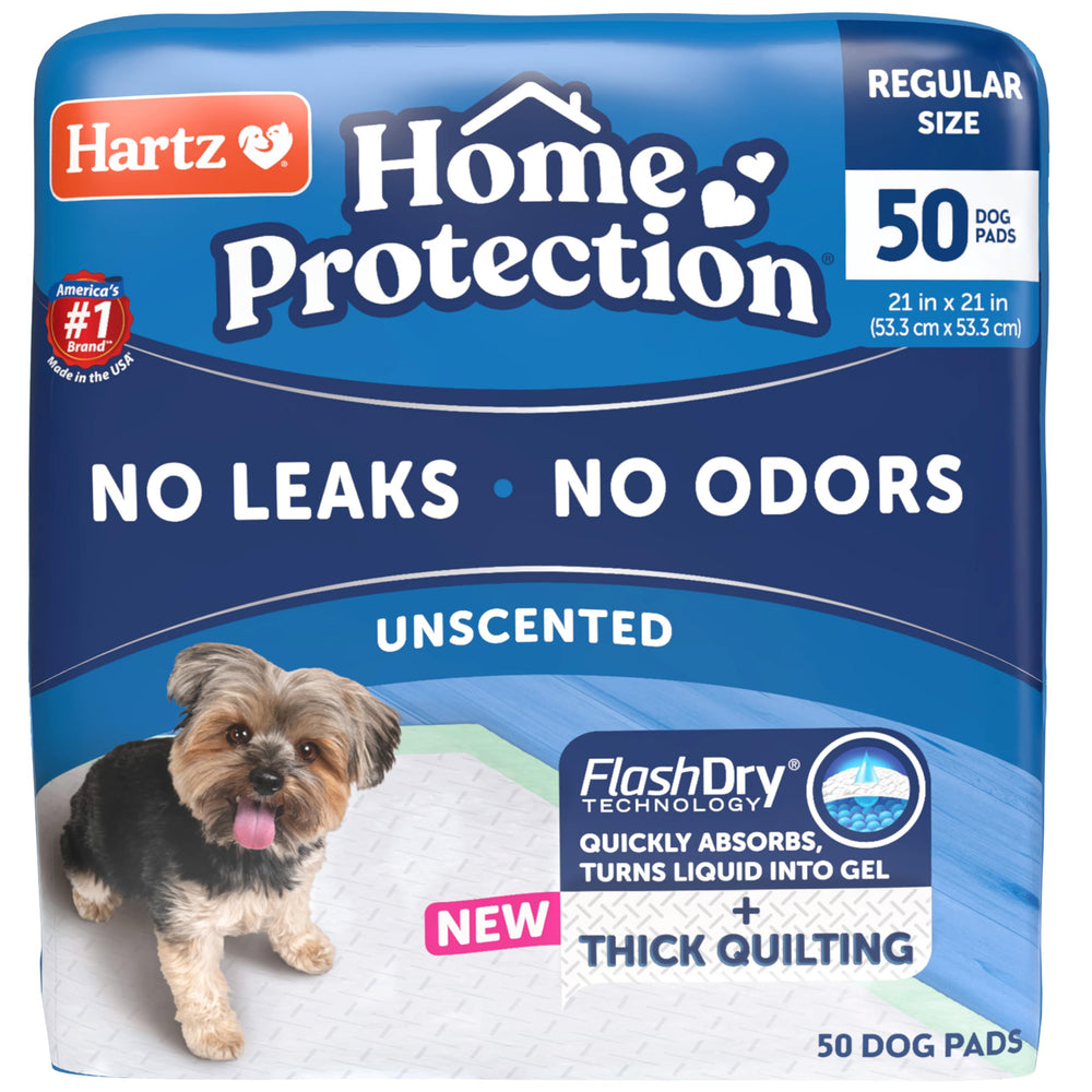 Hartz Home Protection : alèse chien 6 couches, absorption renforcée pour petites et grandes urines.