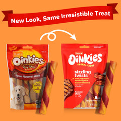 Détail peau de porc véritable enrobage bacon Hartz Oinkies