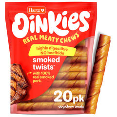 Hartz Oinkies sachet refermable offre fraîcheur et goût fumé.