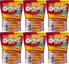 Hartz Oinkies Twists, gros plan sur la texture fumée, appétit assuré.