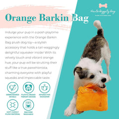Détails brodés sur Barkin Bag, design élégant pour égayer la routine de jeu.