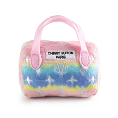 Sac Haute Diggity Dog Chewy Vuiton ombré rose – accessoire élégant pour chien au parc.